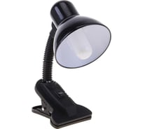 Настольная лампа RISALUX Е27, с выключателем на зажиме 220В черная 108В 739292