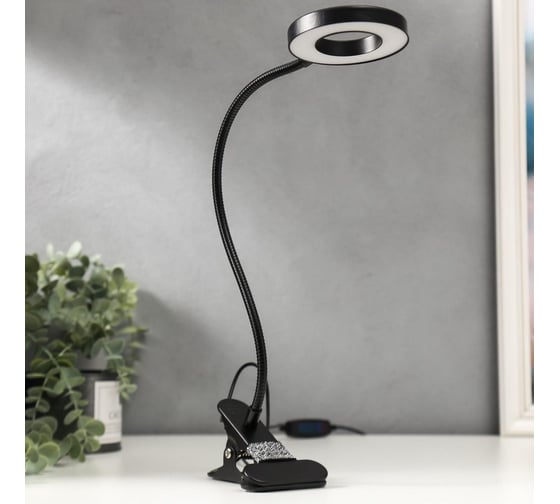 Настольная лампа RISALUX 16282/1 LED USB черный 11х9х53 см 5362077