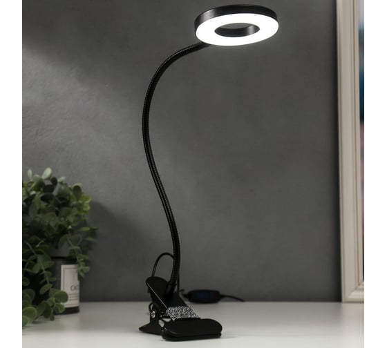Настольная лампа RISALUX 16282/1 LED USB черный 11х9х53 см 5362077