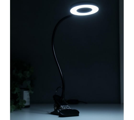 Настольная лампа RISALUX 16282/1 LED USB черный 11х9х53 см 5362077