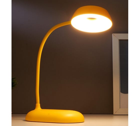 Настольная лампа RISALUX 1674/1YL LED 3Вт USB АКБ желтый 11,5х9х42 см 5091597
