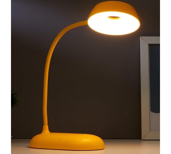 Настольная лампа RISALUX 1674/1YL LED 3Вт USB АКБ желтый 11,5х9х42 см 5091597