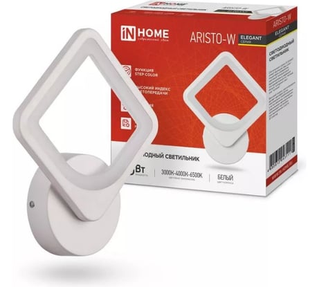 Светильник светодиодный IN HOME ELEGANT ARISTO-W 15Вт 230В 3000-6500K 1200Лм STEP COLOR белый 4690612043111