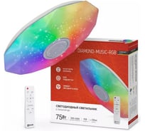 Светильник светодиодный IN HOME COMFORT DIAMOND-MUSIC-RGB 75Вт 230В 3000-6500K 6000Лм 500x100мм с пультом ДУ 4690612044590