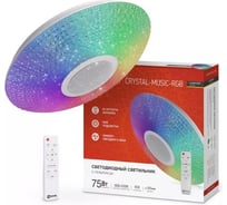 Светильник светодиодный IN HOME COMFORT CRYSTAL-MUSIC-RGB 75Вт 230В 3000-6500K 6000Лм 505x125мм с пультом ДУ 4690612044569