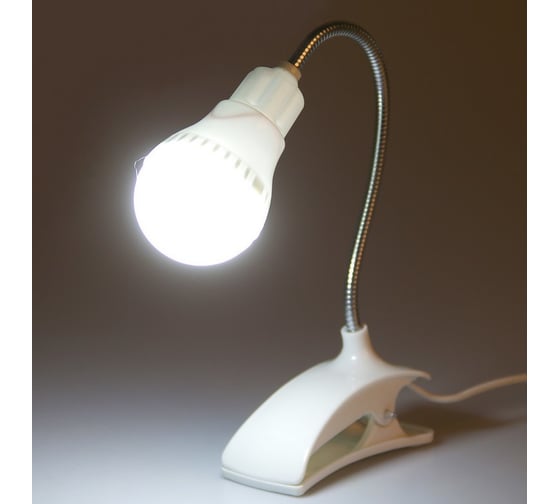 Лампа RISALUX на прищепке "Свет" белый 13LED 1,5W провод USB 4x9x31,5 см 2562922