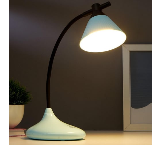 Настольная лампа RISALUX 1678/1PT LED 3Вт 3 режима 3000-6000К USB АКБ голубой 14х11,5х41 см 5091574