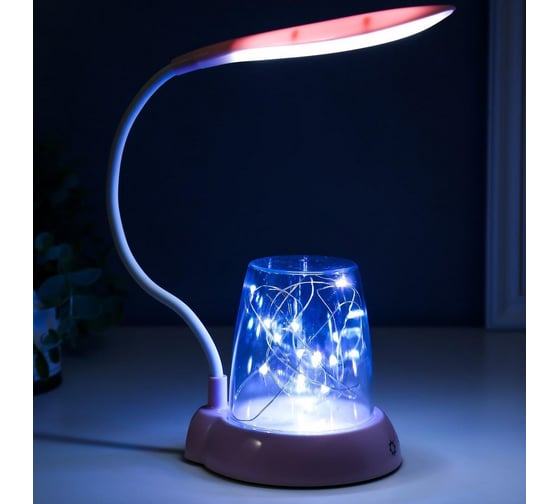 Настольная лампа RISALUX с подсветкой "Энджой" 3 режима LED 7Вт белый 11х23х42,5 см. 4301350
