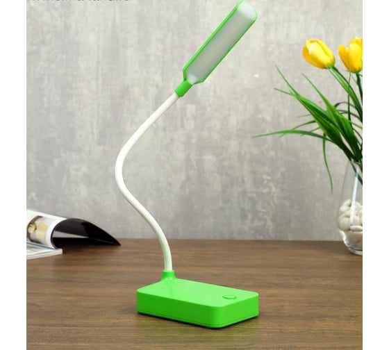 Настольная лампа RISALUX 79956/1 LED 2Вт USB батарейки 3АА зеленый 10х7х37 см 4734821