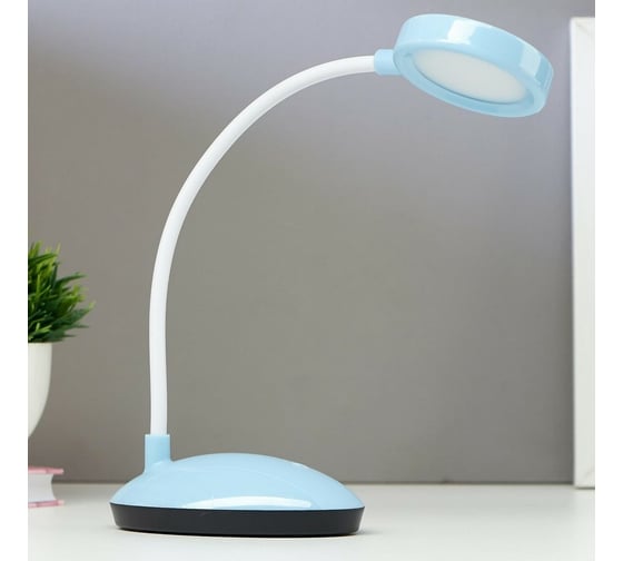 Настольная лампа RISALUX 16105/1 LED 2Вт USB АКБ 3 режима синий 6,5х11х32,5 см 5091630