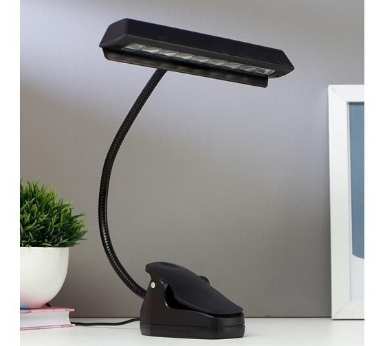 Настольная лампа RISALUX 16039/1 LED 1,5Вт от батареек 3АА USB черный 21х9,5х34см 5091548