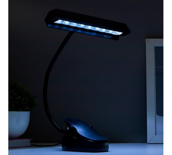 Настольная лампа RISALUX 16039/1 LED 1,5Вт от батареек 3АА USB черный 21х9,5х34см 5091548