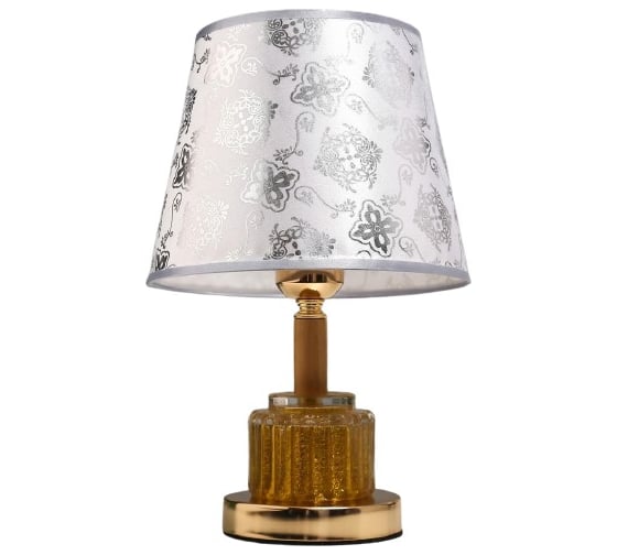 Настольная лампа RISALUX 16131/1GD E27 40Вт+LED подсветка золото 21х21х32 см 5147883