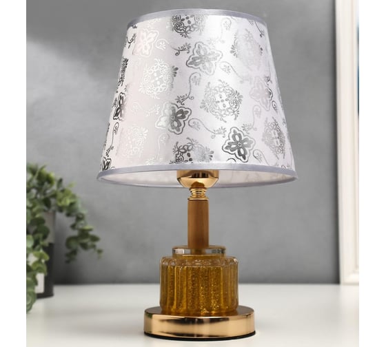Настольная лампа RISALUX 16131/1GD E27 40Вт+LED подсветка золото 21х21х32 см 5147883