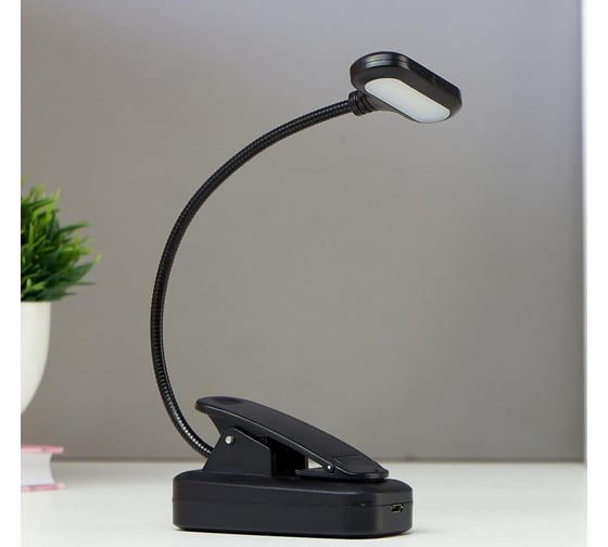 Светильник RISALUX 16108/1 LED USB черный 5,3х8,2х22,5 см 5091628