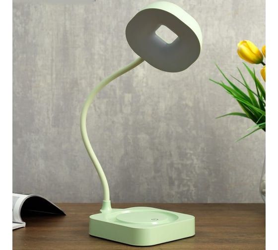 Настольная сенсорная лампа RISALUX 85301/1 12хLED 3Вт диммер USB AKB светло-зеленый 11х12,8х35 см 4734892