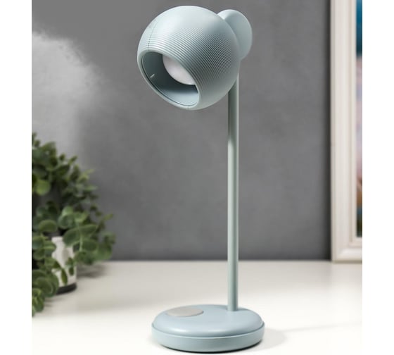 Настольная лампа RISALUX 16044/1GY LED 4Вт 3 режима АКБ USB серый 10,5х10,5х31 см 5097738