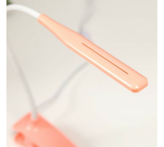 Лампа RISALUX на прищепке "3мейка" 1Вт 14 LED USB розовый 9х3,5х42 см 3973189