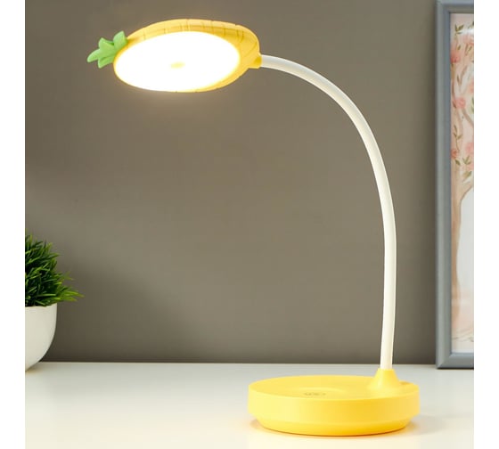 Настольная сенсорная лампа RISALUX 16088/1 LED 3Вт3 режима USB AKB желтый 12х12х42 см 5091600