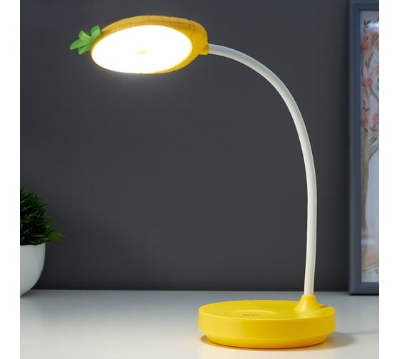 Настольная сенсорная лампа RISALUX 16088/1 LED 3Вт3 режима USB AKB желтый 12х12х42 см 5091600