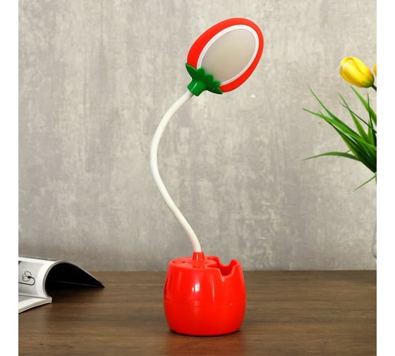 Настольная лампа RISALUX 85291/1 LED 3Вт USB AKB красный 9х7х36 см 4734882