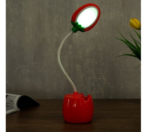 Настольная лампа RISALUX 85291/1 LED 3Вт USB AKB красный 9х7х36 см 4734882