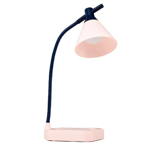 Настольная лампа RISALUX 1667/1PK LED 3Вт 3000-6000К USB АКБ диммер розово-синий 11,3х13,5х37,5 см 5091565
