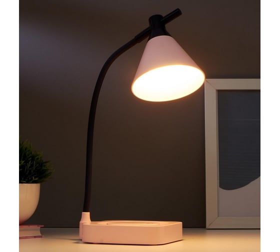 Настольная лампа RISALUX 1667/1PK LED 3Вт 3000-6000К USB АКБ диммер розово-синий 11,3х13,5х37,5 см 5091565
