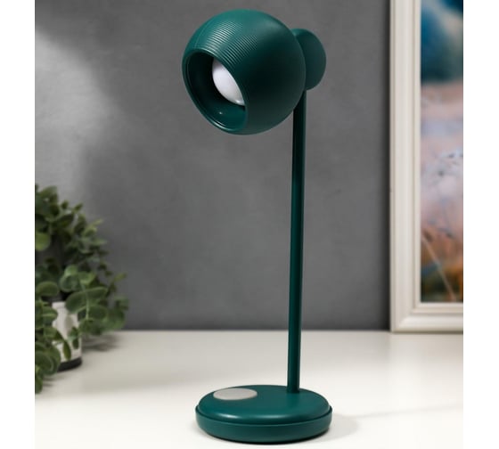 Настольная лампа RISALUX 16044/1GR LED 4Вт 3 режима АКБ USB зеленый 10,5х10,5х31 см 5097737