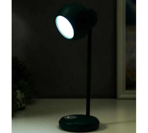 Настольная лампа RISALUX 16044/1GR LED 4Вт 3 режима АКБ USB зеленый 10,5х10,5х31 см 5097737
