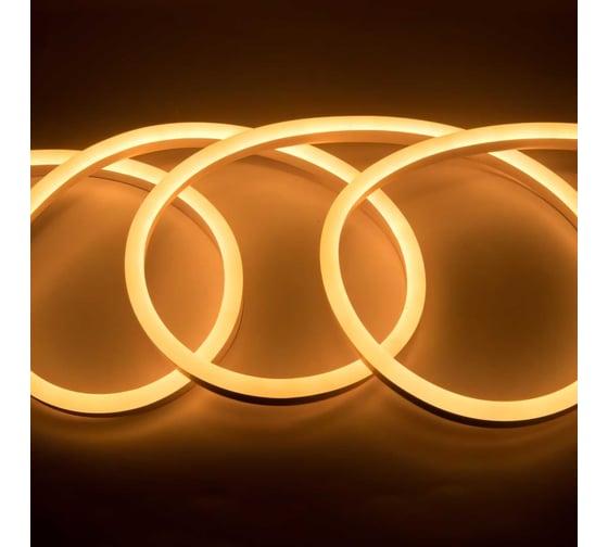 Светодиодная лента General Lighting Systems гибкий неон 50 м, 9,6Вт/м, 220В, 8мм, IP67, 3000К, теплый белый GLS-2835-120-9.6-220-NL-IP67-3 504013