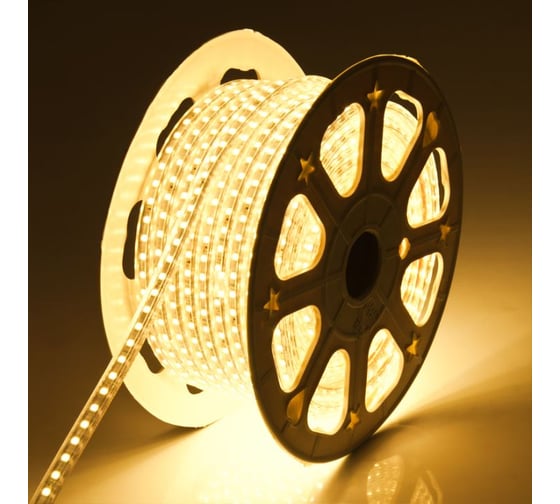 Светодиодная лента General Lighting Systems 50 м, 12Вт/м, 220В, SMD5730, 6мм, IP67, 3000К, теплый белый GLS-5730-60-12-220-IP67-3 504616