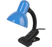 Настольный светильник General Lighting Systems на прищепке Е27, 300х120х90мм, синий GTL-023-60-220 800123