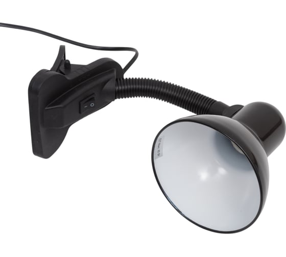 Настольный светильник General Lighting Systems на прищепке Е27, 300х120х90мм, черный GTL-022-60-220 800122