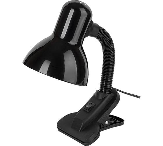 Настольный светильник General Lighting Systems на прищепке Е27, 300х120х90мм, черный GTL-022-60-220 800122
