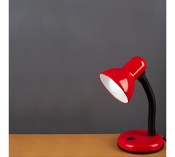 Настольный светильник General Lighting Systems на основании Е27, 320х142мм, красный GTL-031-60-220 800131