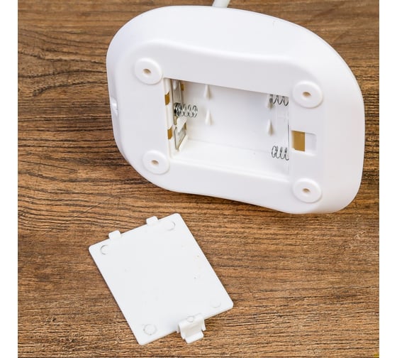 Настольная лампа RISALUX "Фонарь" 1Вт 14 LED USB 3AA белый 13х10х42 см 3973191