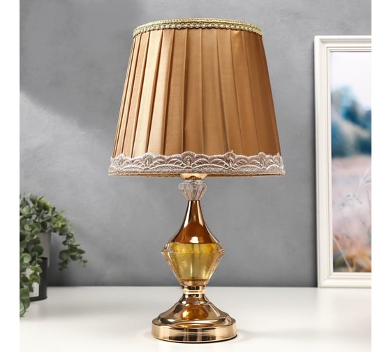 Настольная лампа RISALUX 16140/1 E27+LED подсветка 40Вт золото 25х25х42 см 5147894