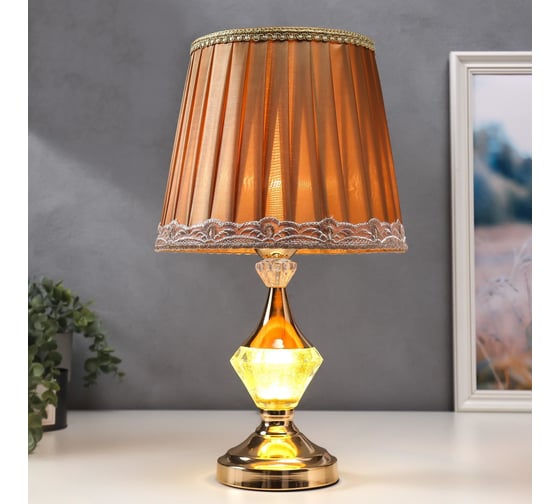 Настольная лампа RISALUX 16140/1 E27+LED подсветка 40Вт золото 25х25х42 см 5147894