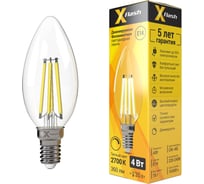 Светодиодная диммируемая лампочка X-Flash XF-E14-FLD-C35-4W-2700K-230V арт.48694