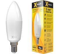 Светодиодная лампочка X-Flash XF-E14-C37-9W-3000K-230V арт.48199