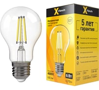 Светодиодная лампочка X-Flash XF-E27-FL-A60-6W-4000K-230V арт.48038