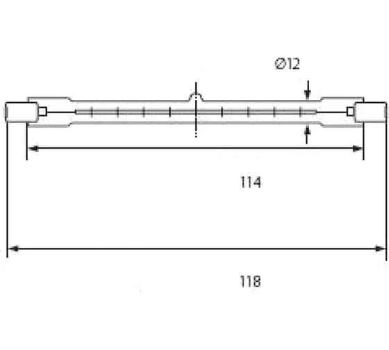 Прожекторная галогенная лампа KANLUX J 300W 118MM/ 10414