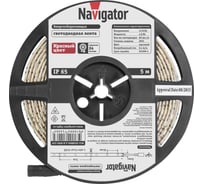 Лента Navigator СД 71 406 NLS-3528R60-4.8-IP65-12V R5 5 м 71406