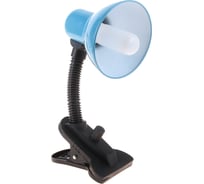 Настольная лампа RISALUX Е27, светорегулятор, на зажиме 220В голубая 108А 739287