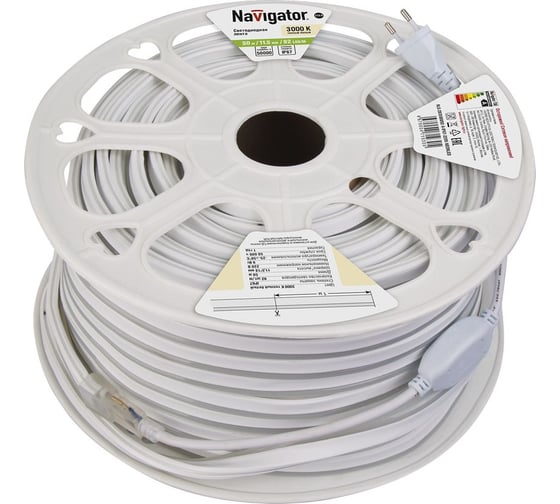 Лента Navigator СД 71 930 NLS-2835WW92-9-IP67-220V-NEONLED R20 20 м 71930
