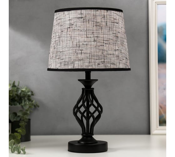 Настольная лампа RISALUX 16229/1BK Е27 40Вт черный 25х25х42 см 5249080
