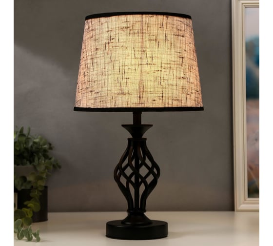 Настольная лампа RISALUX 16229/1BK Е27 40Вт черный 25х25х42 см 5249080