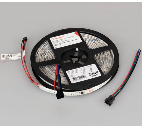 Светодиодная герметичная лента Arlight SPI-SE-B60-10mm 24V RGB-PX6-BPT, бе 5м 039601