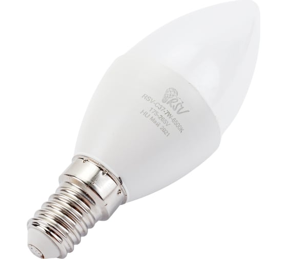 Светодиодная лампа RSV RSV-C37-7W-6500K-E14 100245